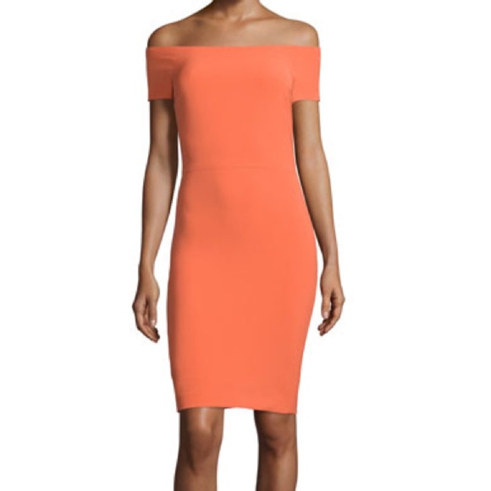 Alice + Olivia Ponte Sheath Dress in Tangerine
